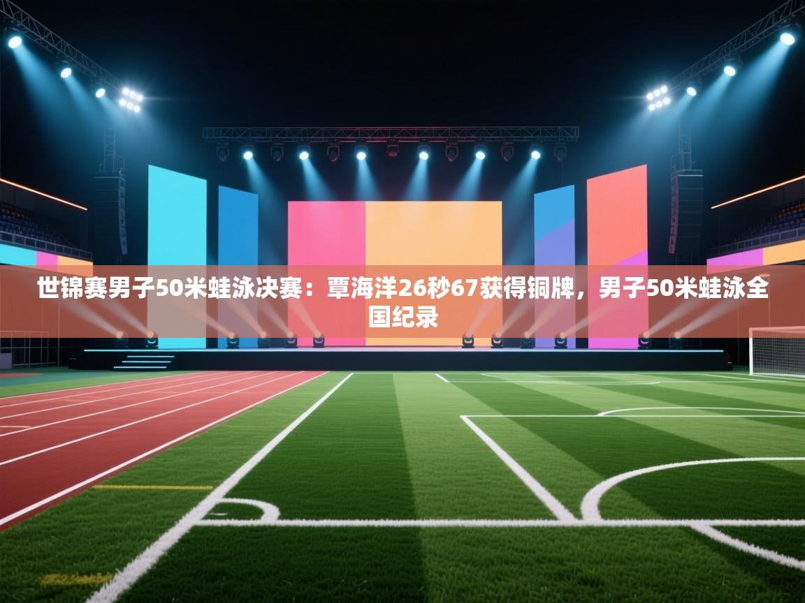 世锦赛男子50米蛙泳决赛：覃海洋26秒67获得铜牌，男子50米蛙泳全国纪录